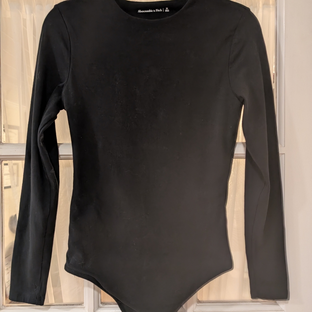 Abercrombie & Fitch Black Long Sleeve Bodysuit
